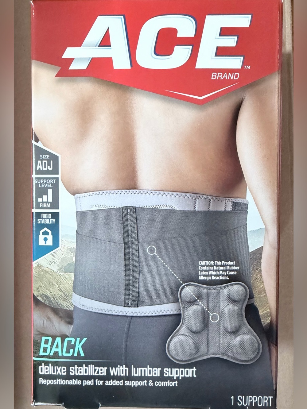 Back Deluxe Stabilizer with Lumbar Support - Gray